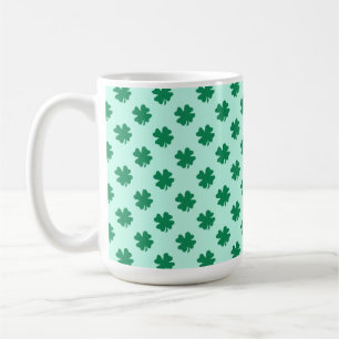 St. Patrick's Day Kleeblatt-Muster Kaffeetasse