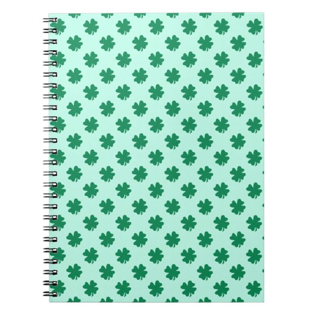 St. Patrick's Day Kleeblatt-Muster Notizblock (Vorderseite)