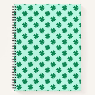 St. Patrick's Day Kleeblatt-Muster Notizbuch