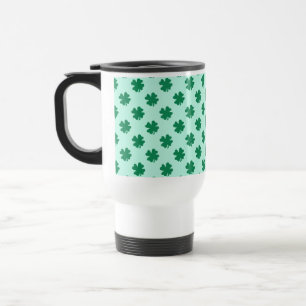 St. Patrick's Day Kleeblatt-Muster Reisebecher
