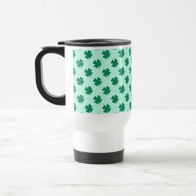 St. Patrick's Day Kleeblatt-Muster Reisebecher (Links)