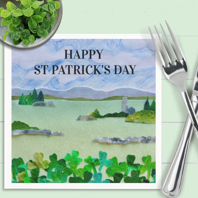 St Patrick's Day Kleeblatt Napkins Serviette (Von Creator hochgeladen)