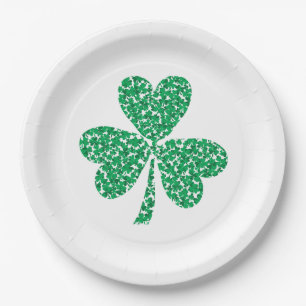 St Patricks Day Kleeblatt Pappteller