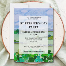 St Patrick's Day Kleeblatt Party Einladung