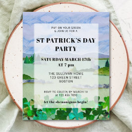 St. Patrick's Day Kleeblatt Party Einladung