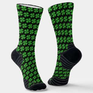 St Patrick's Day Kleeblatt Pattern Socken