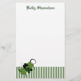 St. Patricks Day-Kleeblatt personalisiert Briefpapier