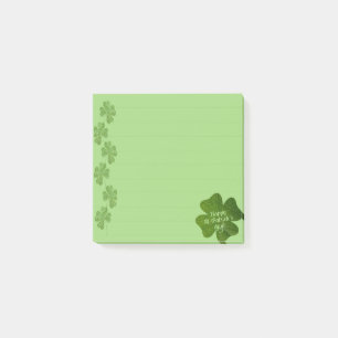 St. Patricks Day Kleeblatt Post-it Klebezettel