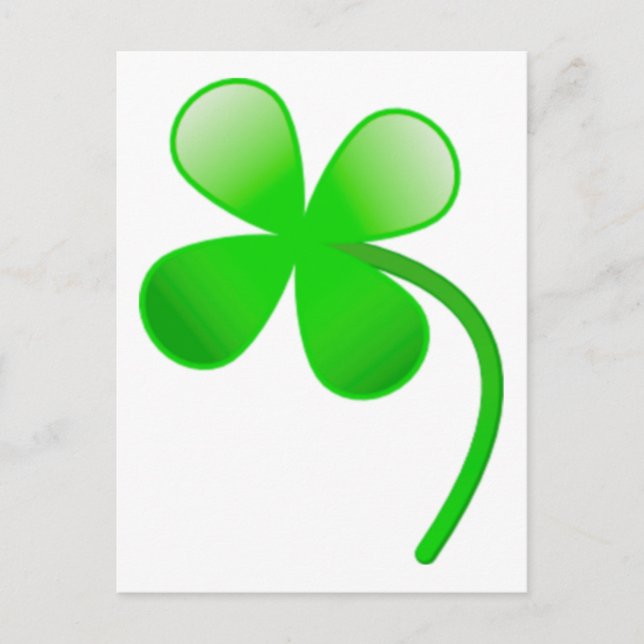 St. Patrick's Day Kleeblatt Postkarte (Vorderseite)