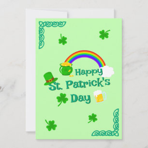 St. Patrick's Day Kleeblatt Pot of Gold Celtic Kno Feiertagskarte