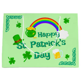 St. Patrick's Day Kleeblatt Pot of Gold Celtic Kno Große Geschenktüte
