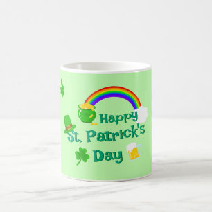 St. Patrick's Day Kleeblatt Pot of Gold Celtic Kno Kaffeetasse