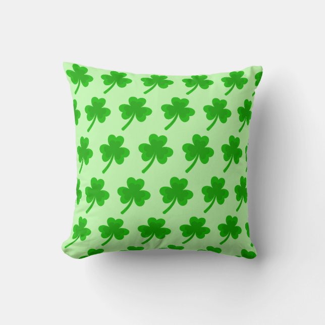 St. Patrick's Day Kleeblatt Pot of Gold Celtic Kno Kissen (Vorderseite)
