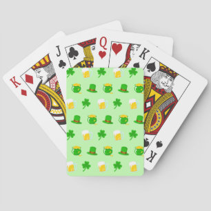 St. Patrick's Day Kleeblatt Pot of Gold Celtic Kno Spielkarten