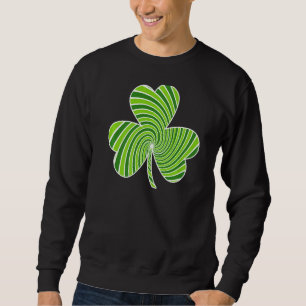 St Patricks Day Kleeblatt Retro Green Clove irisch Sweatshirt