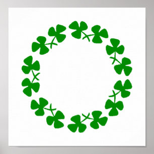 St. Patrick's Day Kleeblatt Ring Poster