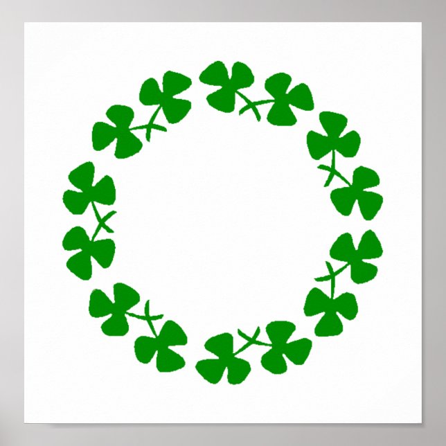 St. Patrick's Day Kleeblatt Ring Poster (Vorne)