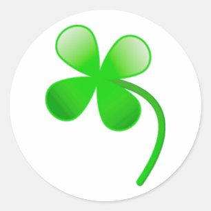 St. Patrick's Day Kleeblatt Runder Aufkleber
