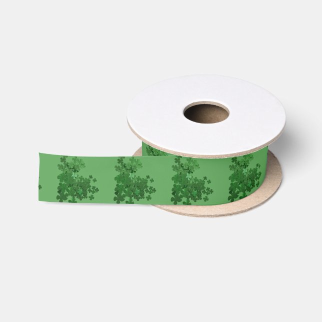 St. Patrick's Day Kleeblatt Satinband (Spule)