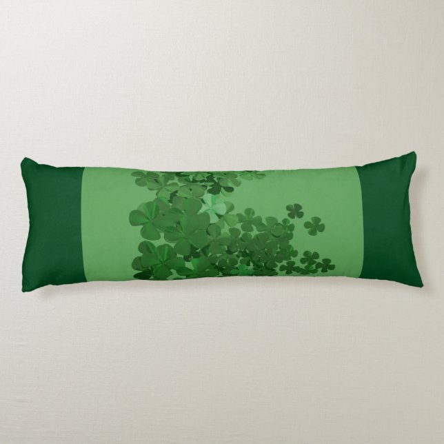 St. Patrick's Day Kleeblatt Seitenschläferkissen (Rückseite)