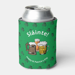 ST PATRICK'S DAY Kleeblatt Sláinte Beers Dosenkühler