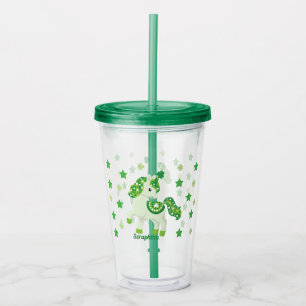 St Patrick's Day Kleeblatt & stars niedliches Einh Acryltrinkbecher