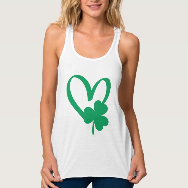 St Patrick's Day Kleeblatt T - Shirt (Vorderseite)