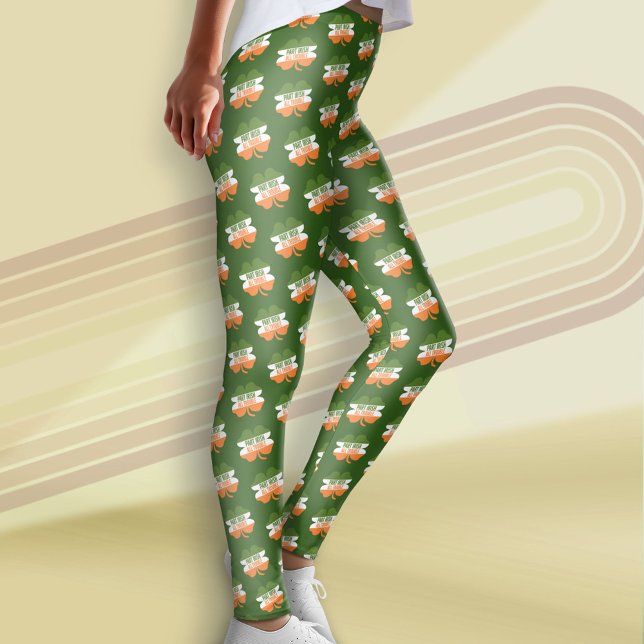 St Patricks Day Kleeblatt Teil Irish All Trouble Leggings (St. Patrick's Day Leggings)