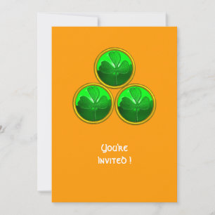 ST. PATRICK'S DAY KLEEBLATT TRINITÄT EINLADUNG