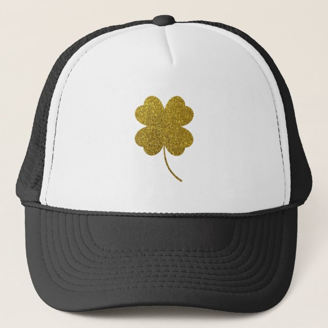 St. Patrick's Day Kleeblatt Truckerkappe (Vorderseite)