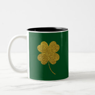 St. Patrick's Day Kleeblatt Zweifarbige Tasse