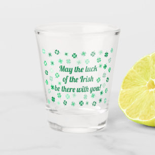 St Patrick's Day - Kleeblätter 4-blättrige Kleebla Schnapsglas
