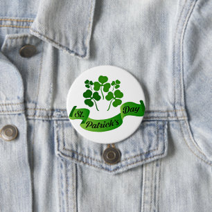 St. Patrick's Day Kleeblatts Button