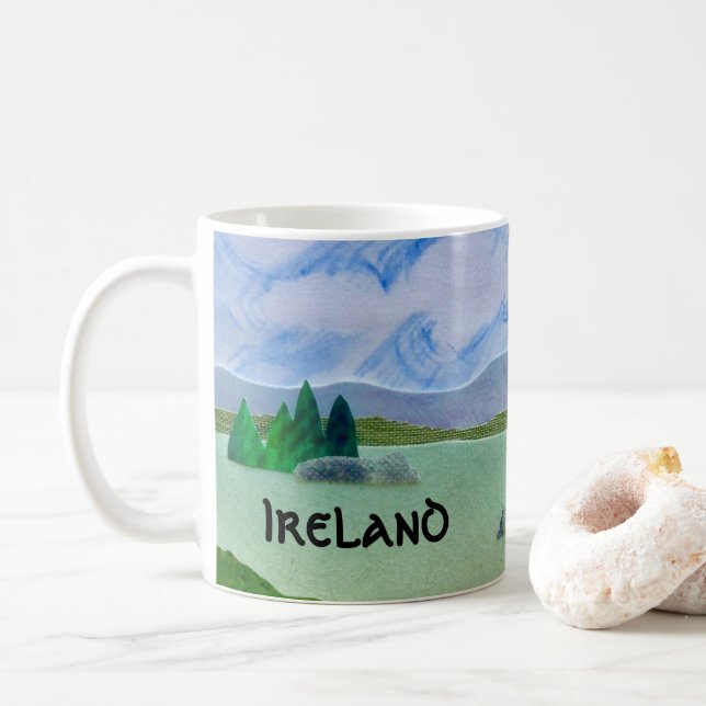 St Patrick's Day Kleeblatts Clover Kaffeetasse (Mit Donut)