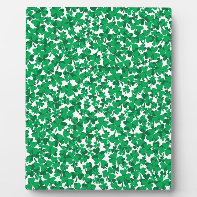 St Patrick's Day Kleeblatts Fotoplatte (Vorderseite)