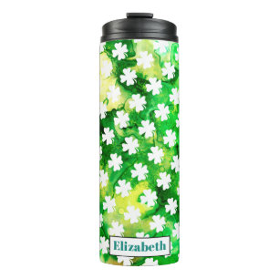 St. Patrick's Day Kleeblatts Green Ink Spritzer Thermosbecher