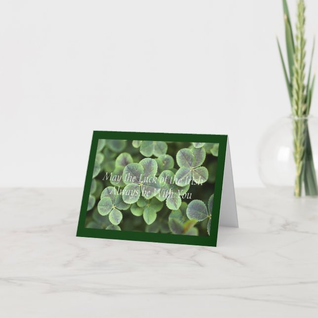 St. Patrick's Day Kleeblatts Karte (Vorderseite)