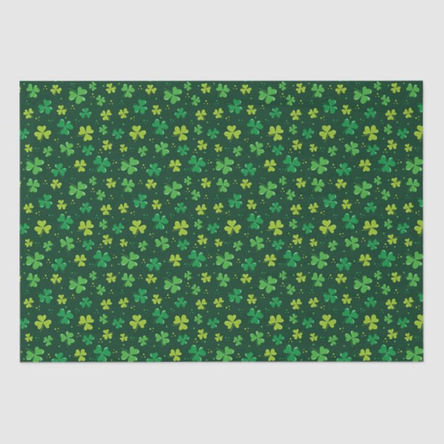 St. Patrick's Day Kleeblatts Seidenpapier (Vorderseite)