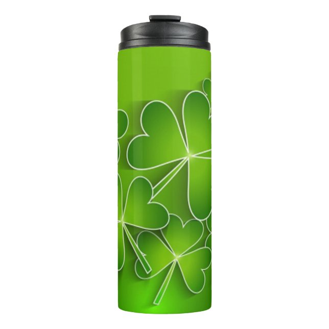 St Patrick's Day Kleeblatts Thermosbecher (Vorderseite)
