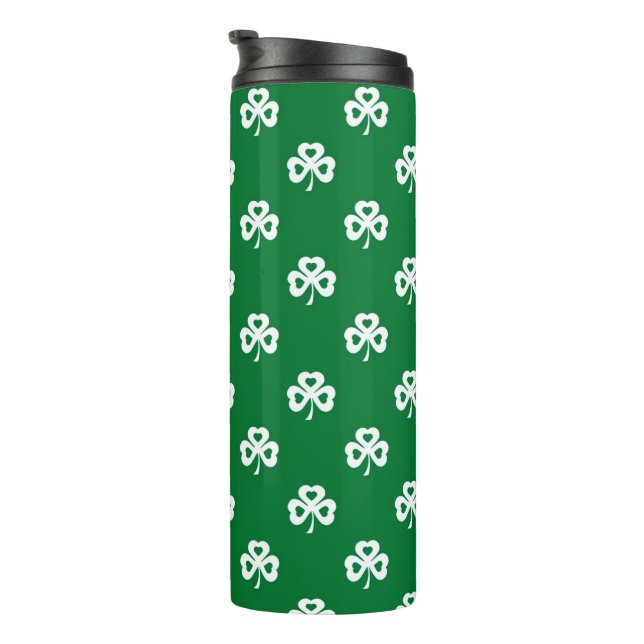 St Patrick's Day Kleeblatts Thermosbecher (Nach rechts gedreht)