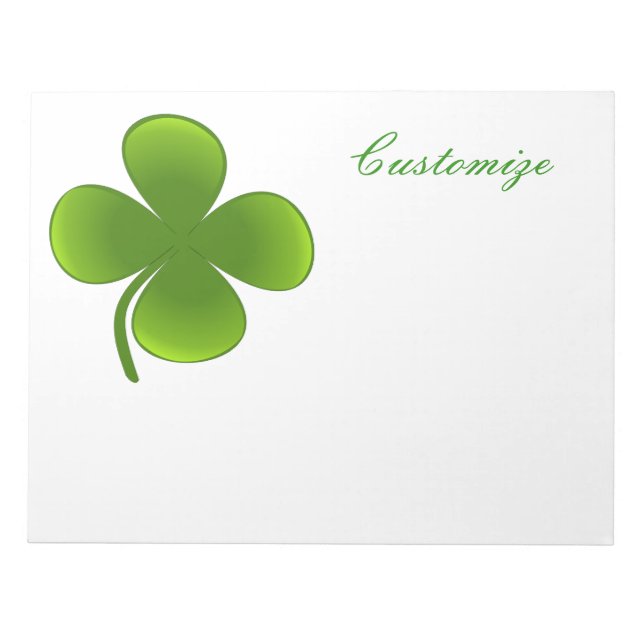 St Patrick's Day Kleeblatts Thunder_Cove Notizblock (Vorderseite)