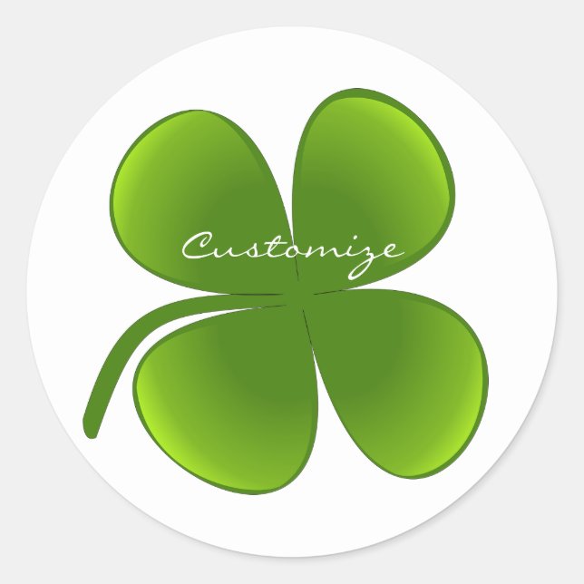 St Patrick's Day Kleeblatts Thunder_Cove Runder Aufkleber (Vorderseite)