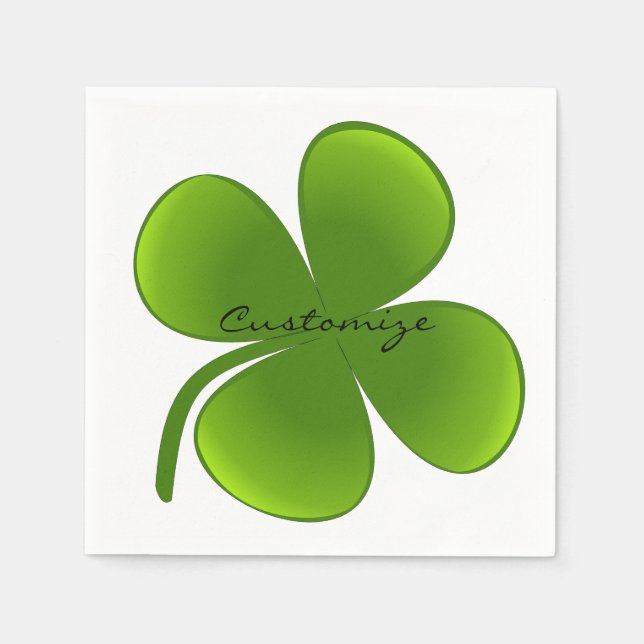 St Patrick's Day Kleeblatts Thunder_Cove Serviette (Vorderseite)