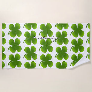 St Patrick's Day Kleeblatts Thunder_Cove Strandtuch