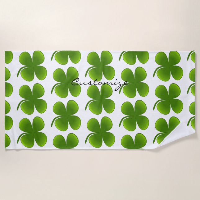St Patrick's Day Kleeblatts Thunder_Cove Strandtuch (Vorderseite)