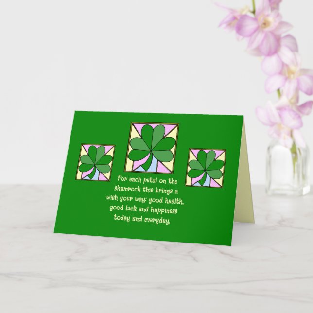 ST. PATRICK'S DAY/KLEEBLATTS UND IRISH SESSING KARTE (Orchidee)