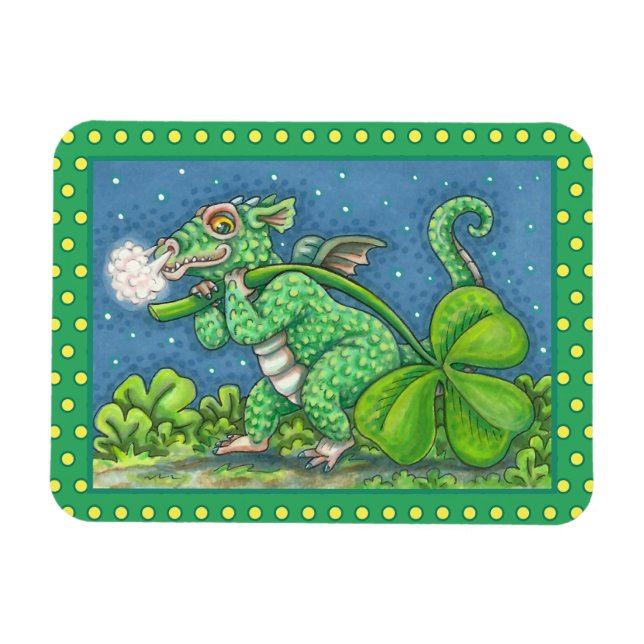 ST. PATRICK'S DAY KLEINE IRISH DRAGON FANTASY MAGNET (Horizontal)