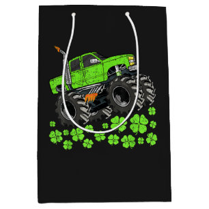 St Patricks Day Kleinkind Glücklicher Monstertruck Mittlere Geschenktüte
