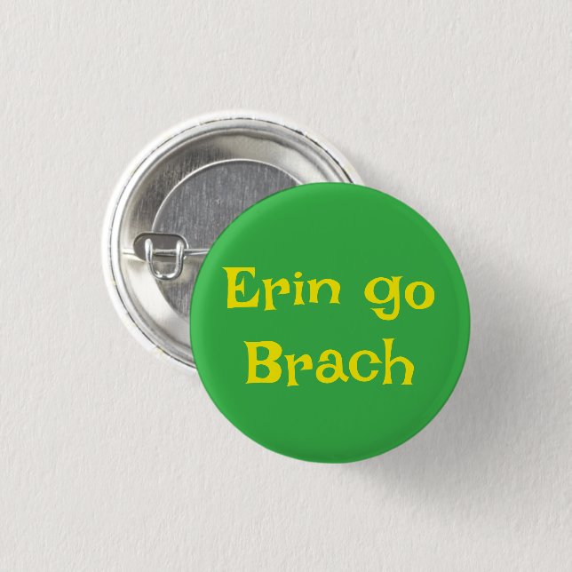 St. Patrick's Day-Knopf Button (Vorne & Hinten)
