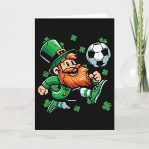 St Patricks Day Kobold Fußball Saint Paddys Spaß Karte